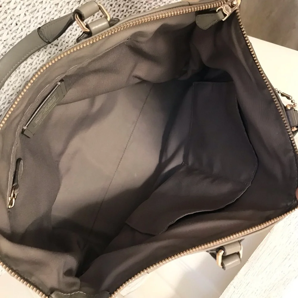 Coach Mickie Satchel Taupe Gray